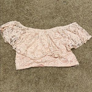 Pink Lace crop top
